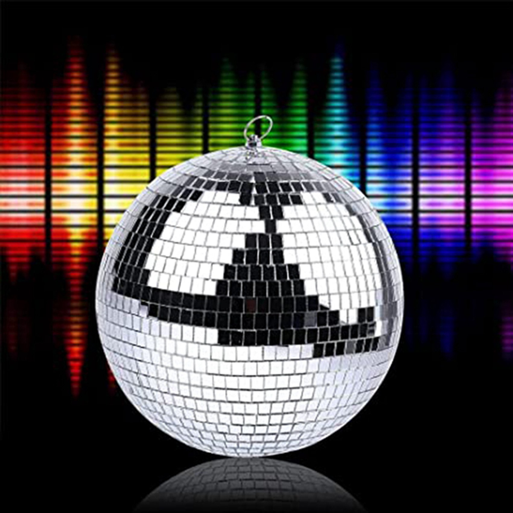 Lighting Effect Home Decor - AA05 6X Zilveren Spiegel Discobal Hangende