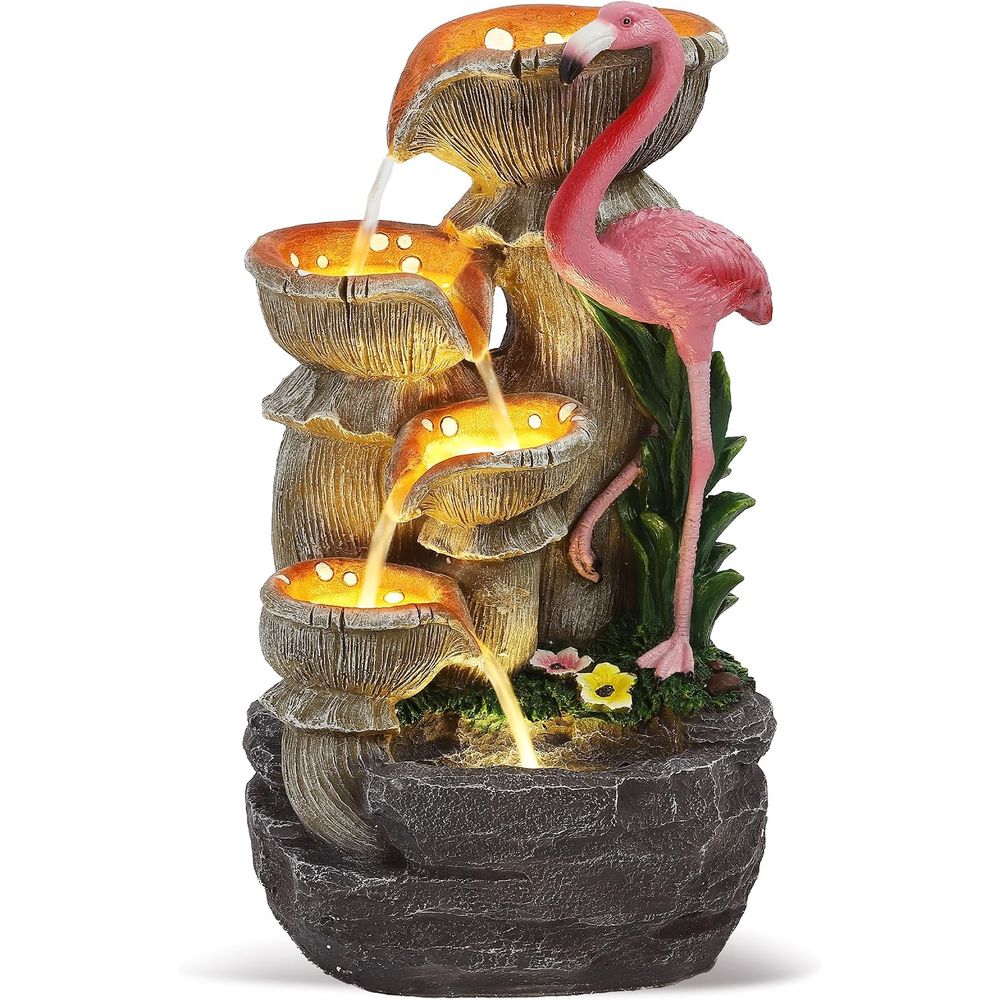 Lighting Decoration Stand - 5-laags tuinwaterval met 5 LED-lampjes, vloerstaande
