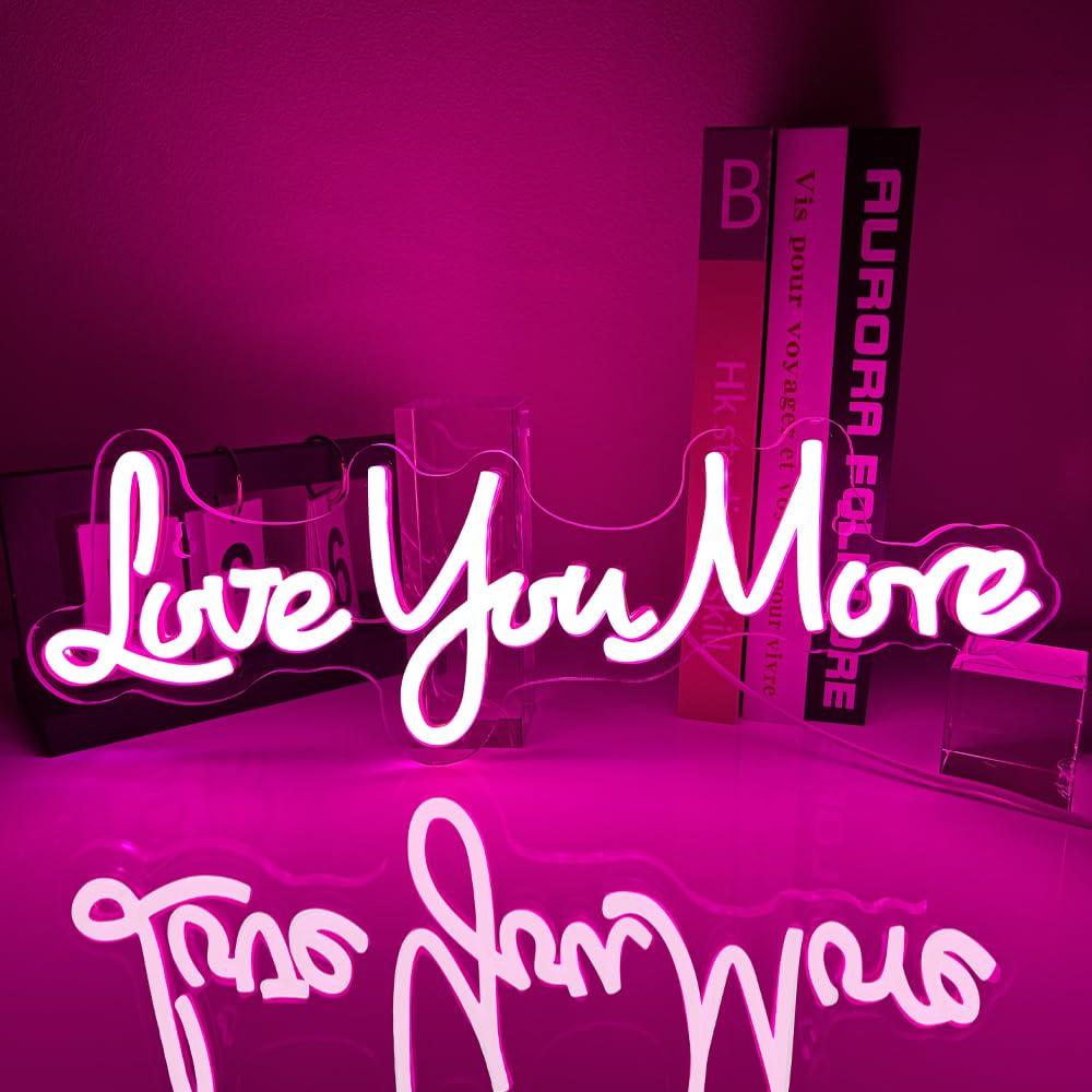 Lighting Decor And More - Love You More Neon Sign USB