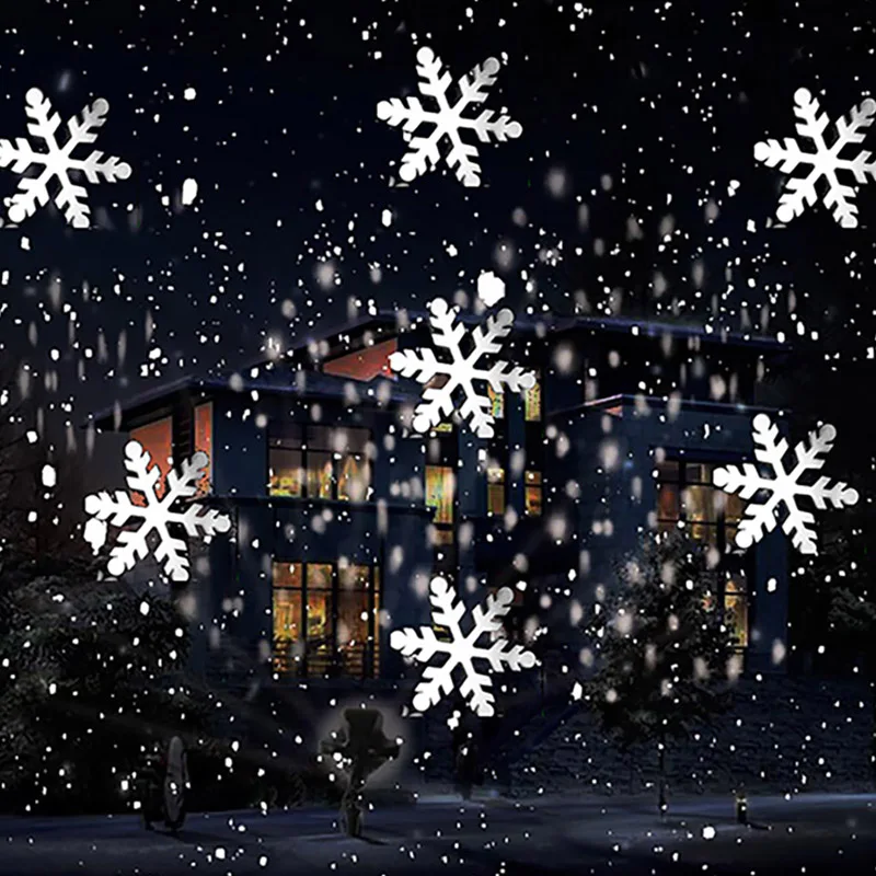 Lighting Effect Home Decor - Kerst Sneeuwvlok Laserlicht Sneeuwvalprojector IP65 Bewegende