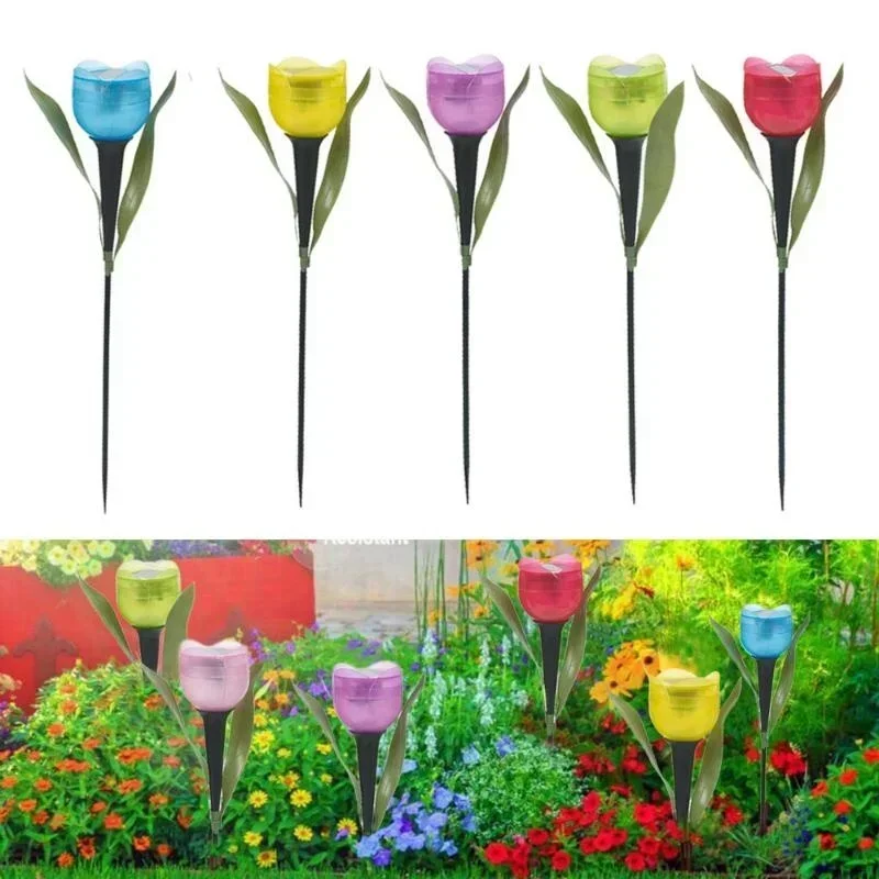 Lighting Decoration Stand - 1 Stuks Tuin Tulp Bloemvorm Led