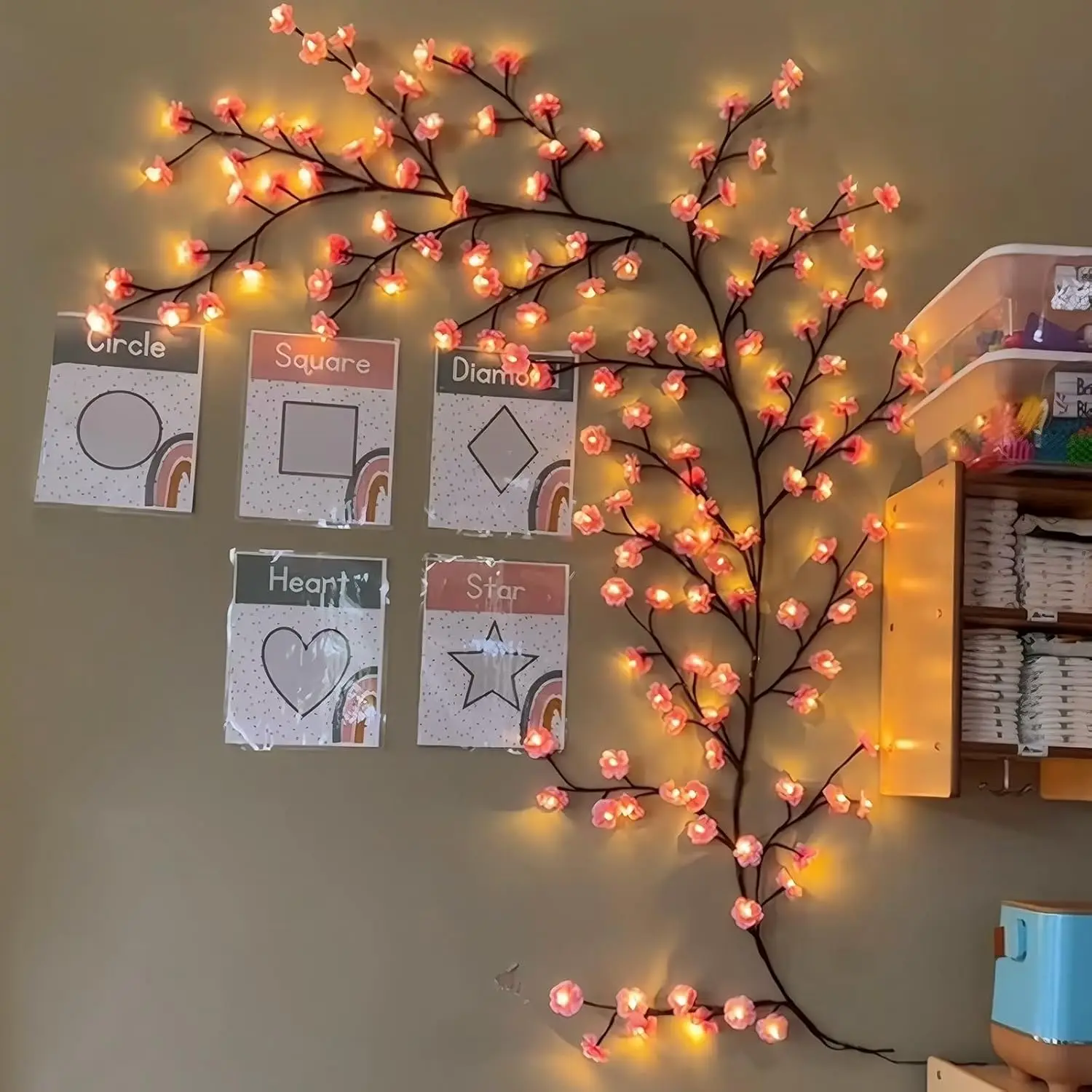 Home Decor Lighting Tree - Kersenbloesem Wilg Wijnstok Takje Decor Garland
