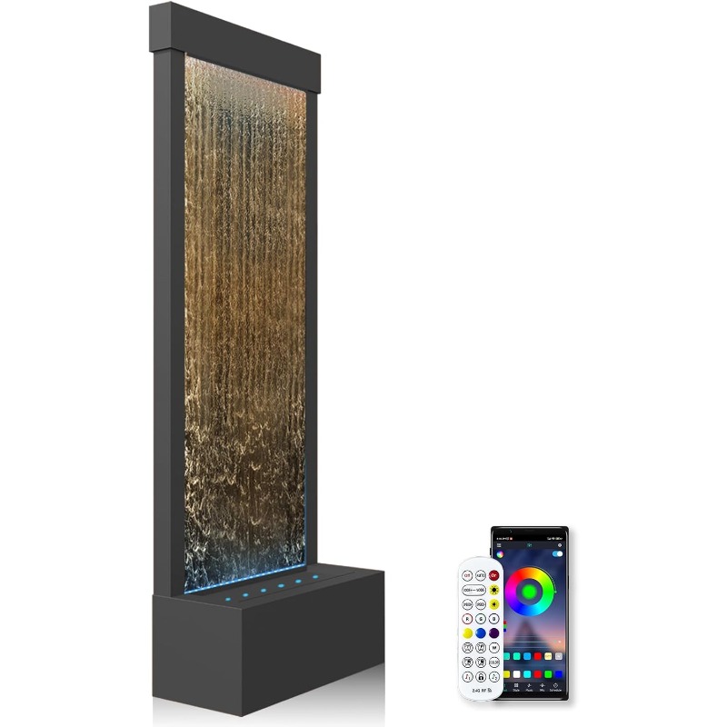 Lighting Decoration Stand - EXW moderne eenvoudige vloerstaande watervalfontein voor