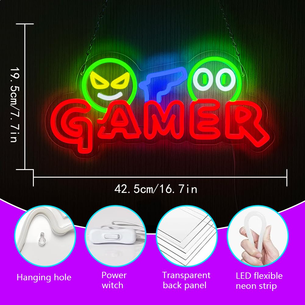 Gamer Neon Sign LED Wandlamp A - Room Lighting Bedroom Decor recensie en prijs