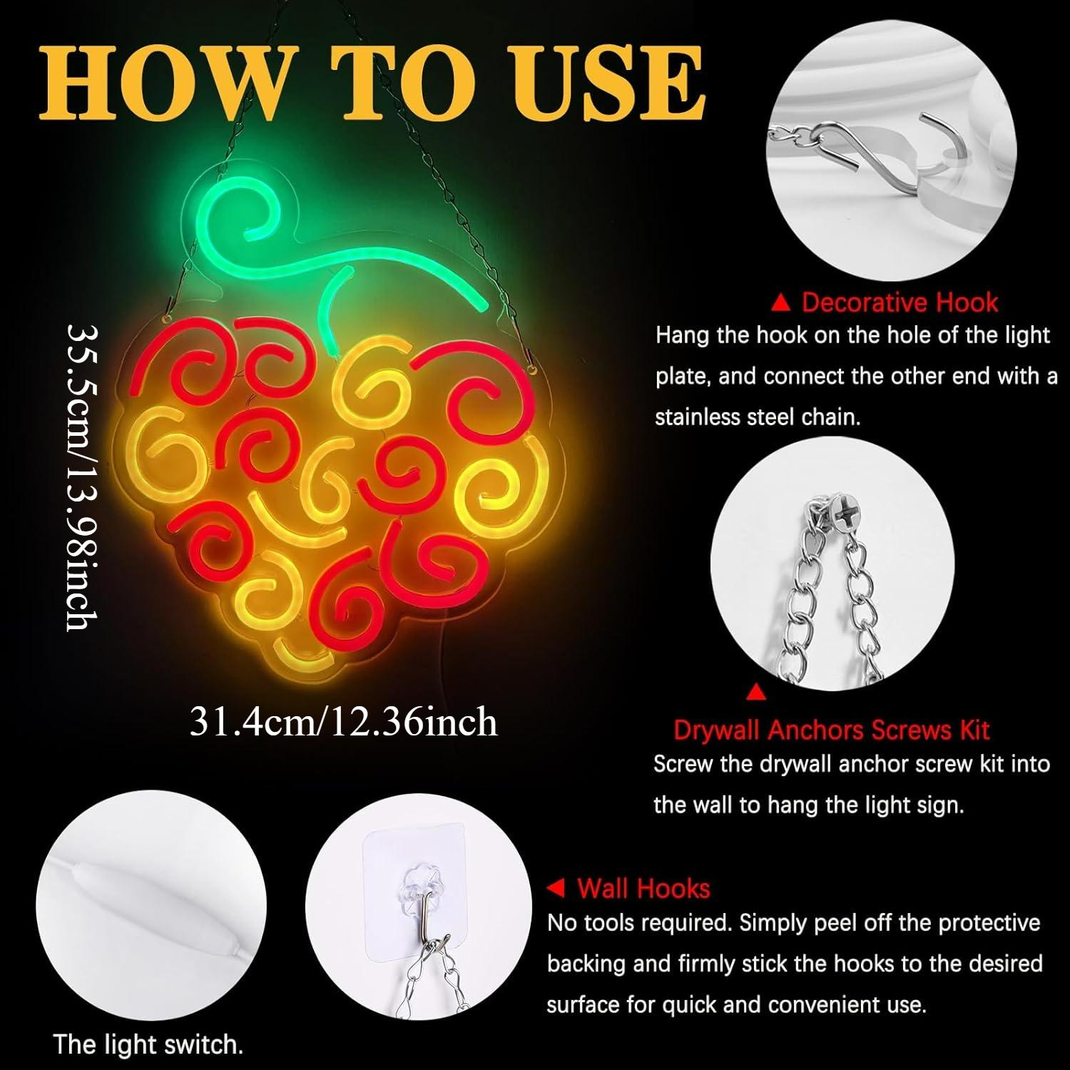 Cyber Fruit Neon Sign USB Dimb - Room Lighting Bedroom Decor recensie en prijs