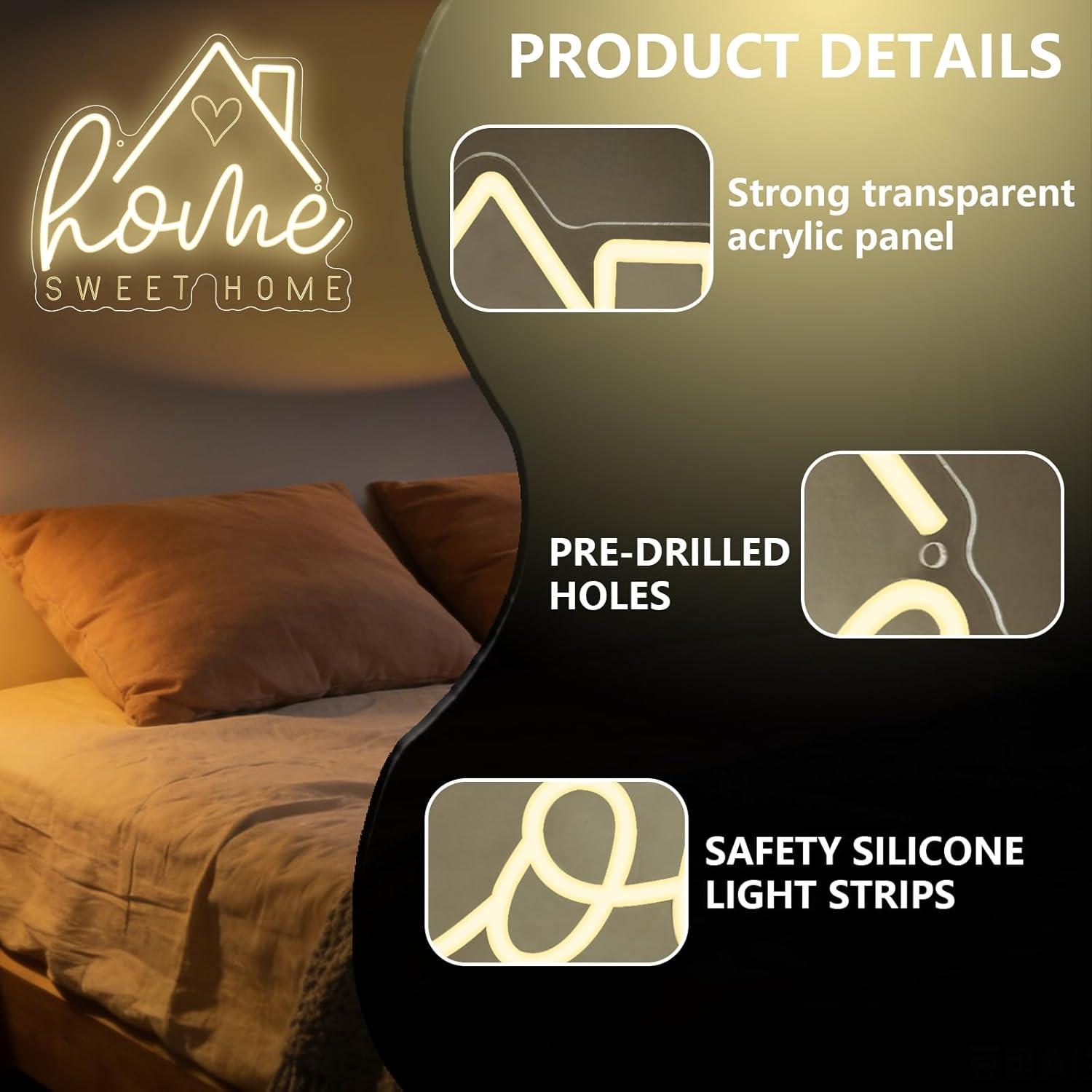 Zoet Thuis Neonbord USB Dimbar - Room Lighting Bedroom Decor recensie en prijs