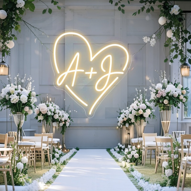 Aangepaste initialen hart LED  - Lighting Decoration Wedding recensie en prijs