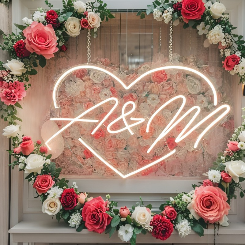 Aangepaste initialen hart LED  - Lighting Decoration Wedding recensie en prijs