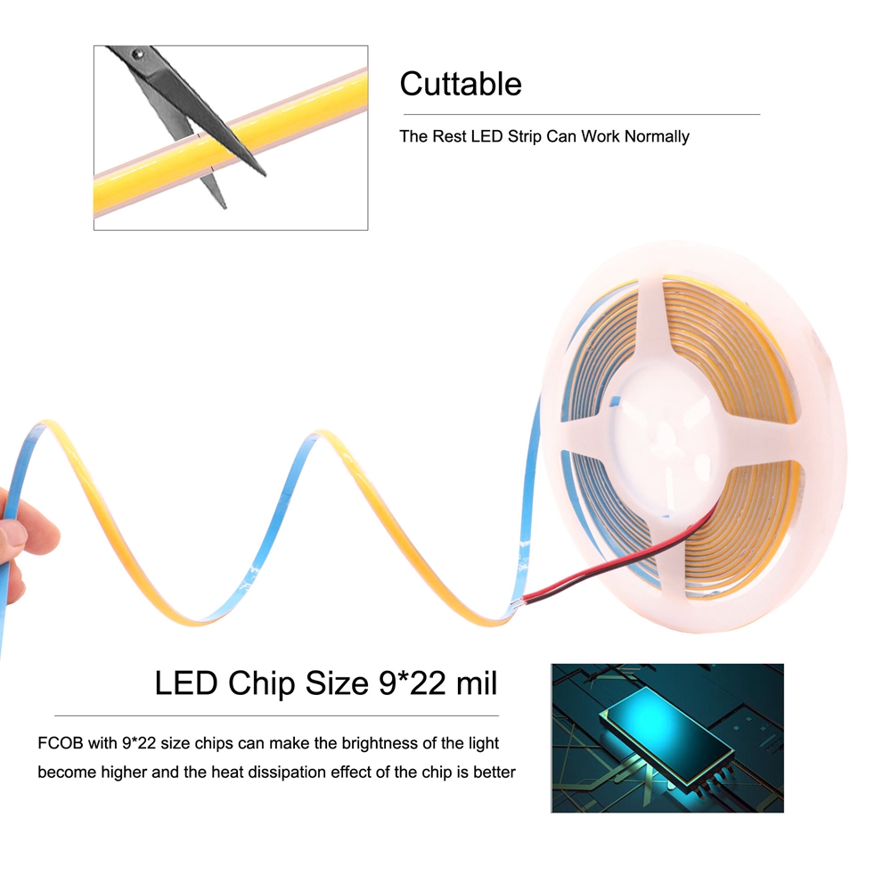 5Mm Cob Led Strip 384Leds/M Su - Lighting Decor And More recensie en prijs