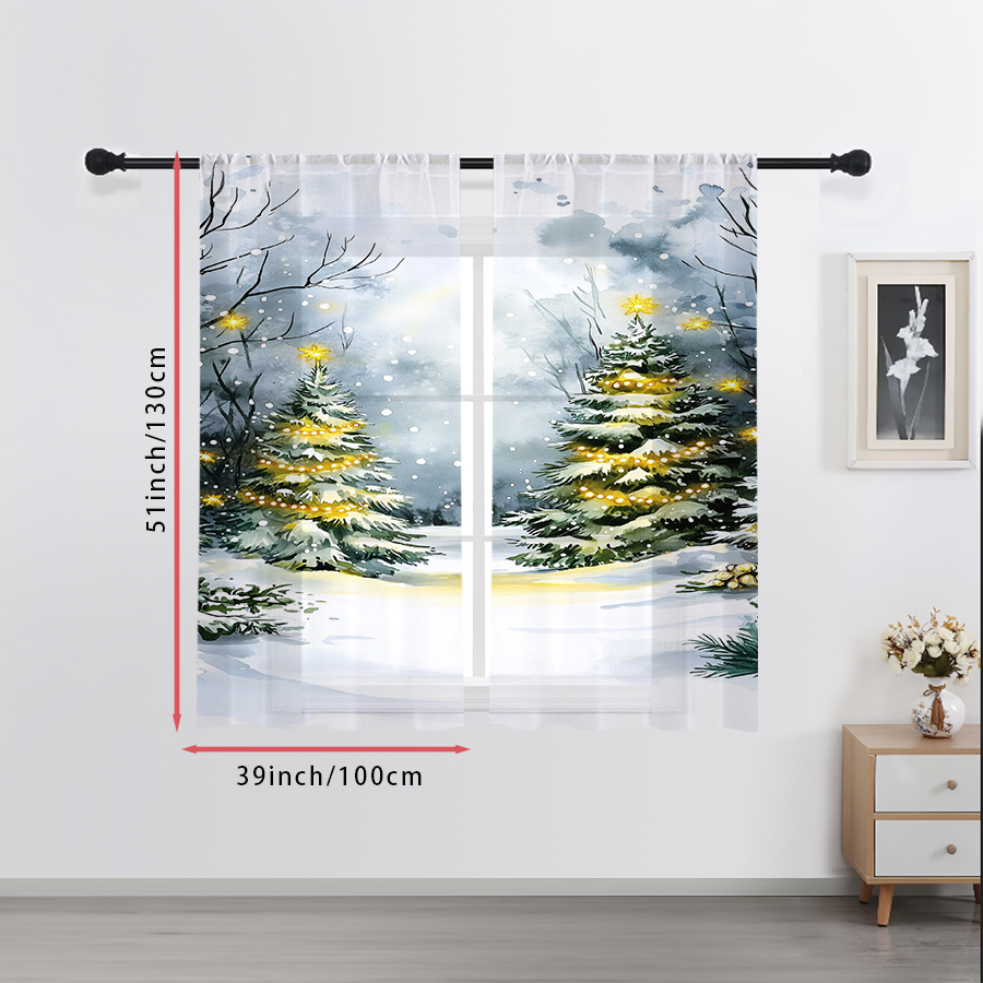 2 stuks transparante gordijnen - Home Decor Lighting Tree recensie en prijs