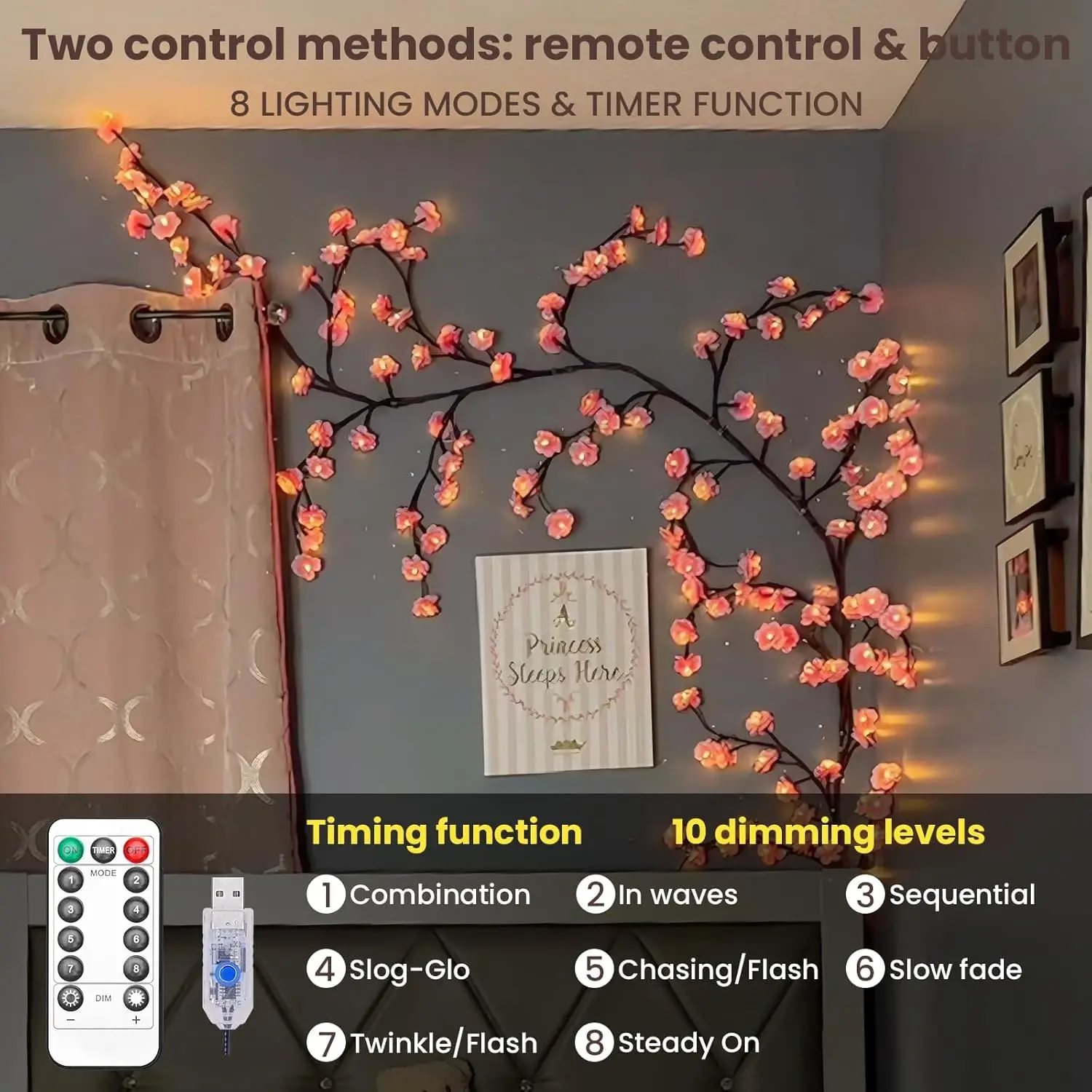 Kersenbloesem Wilg Wijnstok Ta - Home Decor Lighting Tree recensie en prijs