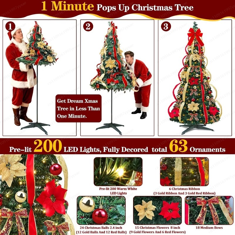 180CM Voorgevormde Opvouwbare  - Home Decor Lighting Tree recensie en prijs